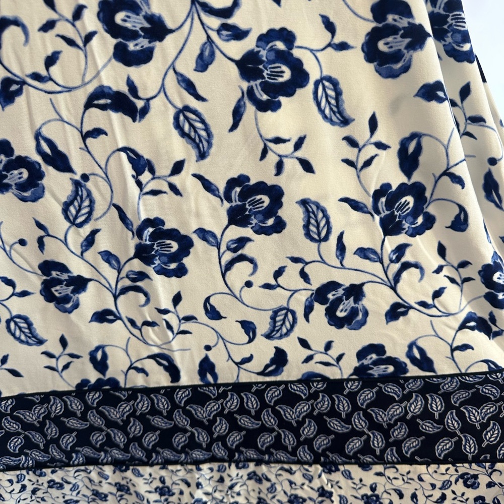 J.Jill Floral Blue and Cream Dress - Picture 5 of 6